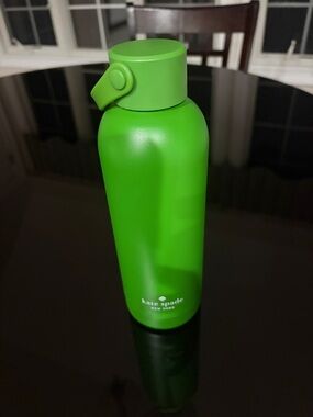 kate spade Matte Lime Green Stainless Bottle with screw top lid
